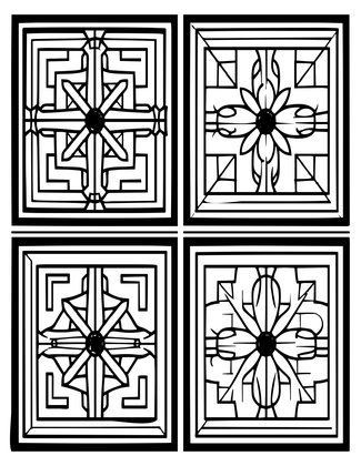 Tile Floor - Free printable coloring page