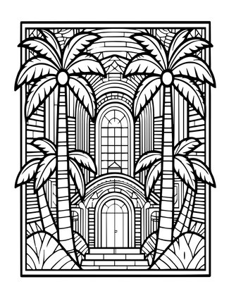 Travel Poster - Free printable coloring page