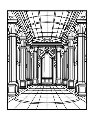 Ballroom - Free printable coloring page