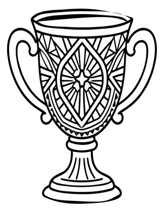 Trophy Cup - Free printable coloring page