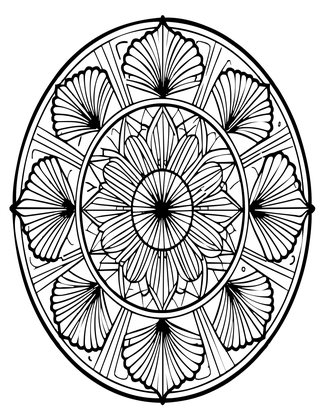 Art Deco Mandala - Free printable coloring page