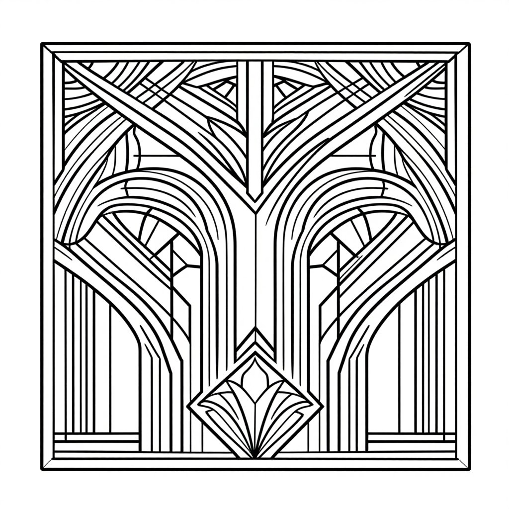 Ornate Mirror - free printable coloring page