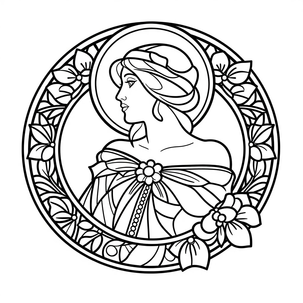 Winding Vine - free printable coloring page