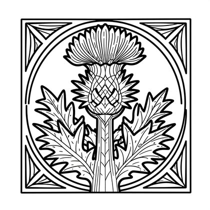 Geometric Flowers - Free printable coloring page