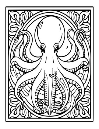 Octopus Panel - Free printable coloring page