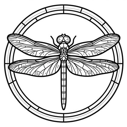 Stained Glass Rose - Free printable coloring page