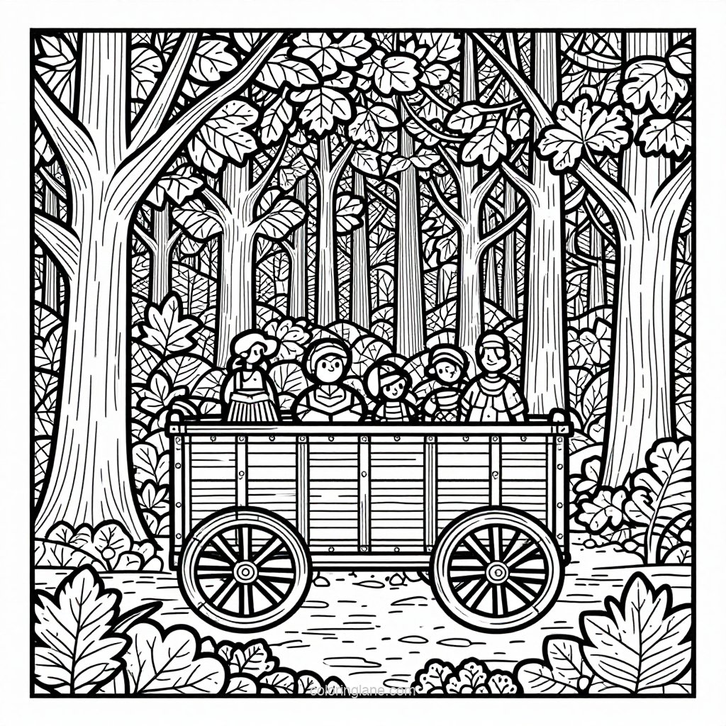 Maple Leaves - free printable coloring page