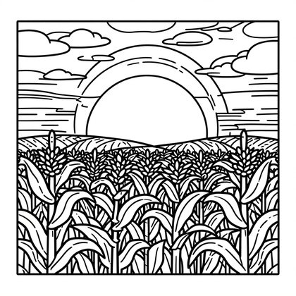 Autumn Bouquet - Free printable coloring page