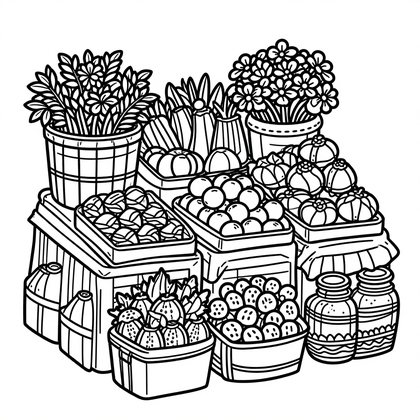 Deer in Fall - Free printable coloring page