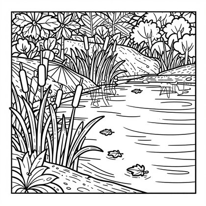 Autumn Market - Free printable coloring page