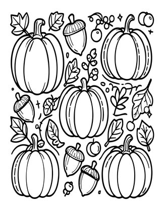 Harvest Pattern - Free printable coloring page