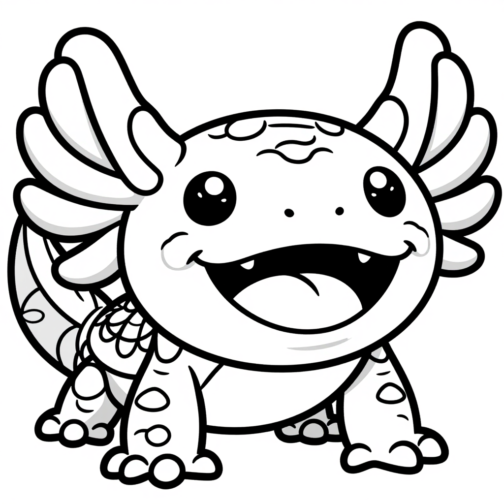 Axolotls coloring pages