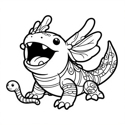 Waving Fin - Free printable coloring page