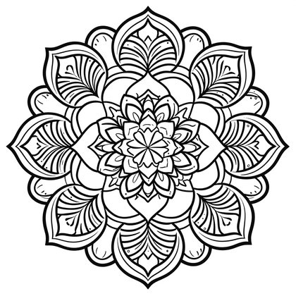 Mossy Rock - Free printable coloring page