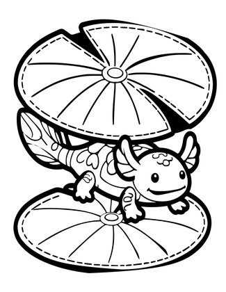 Lilypad Rest - Free printable coloring page