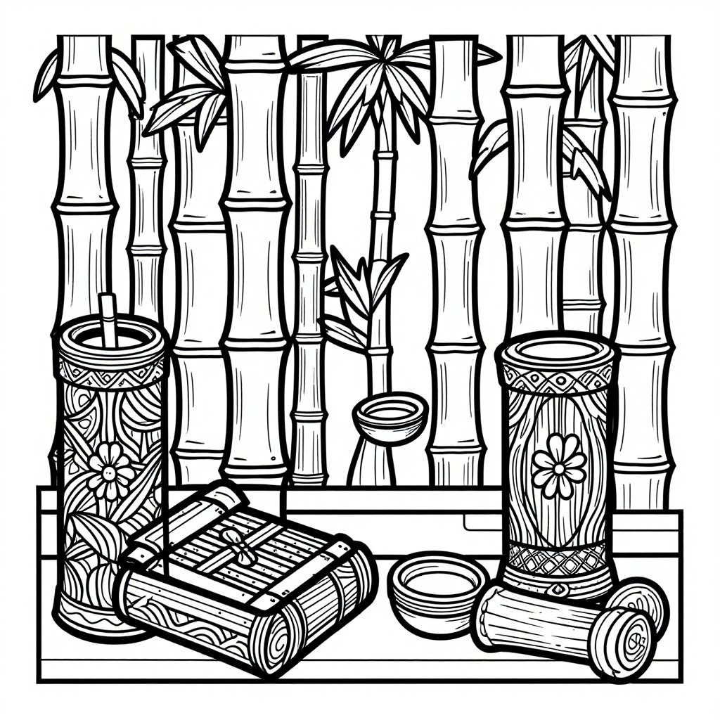 Temple Path - free printable coloring page