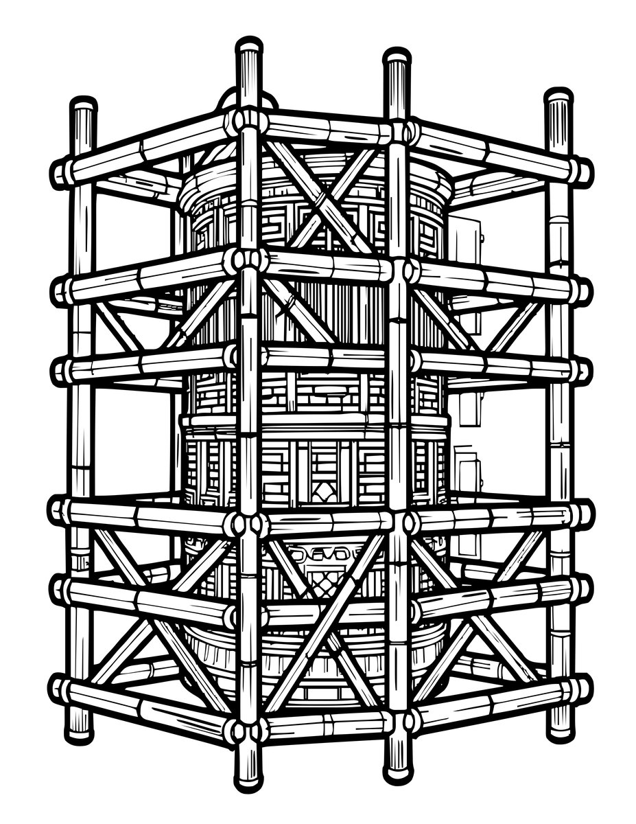 Scaffold - free printable coloring page
