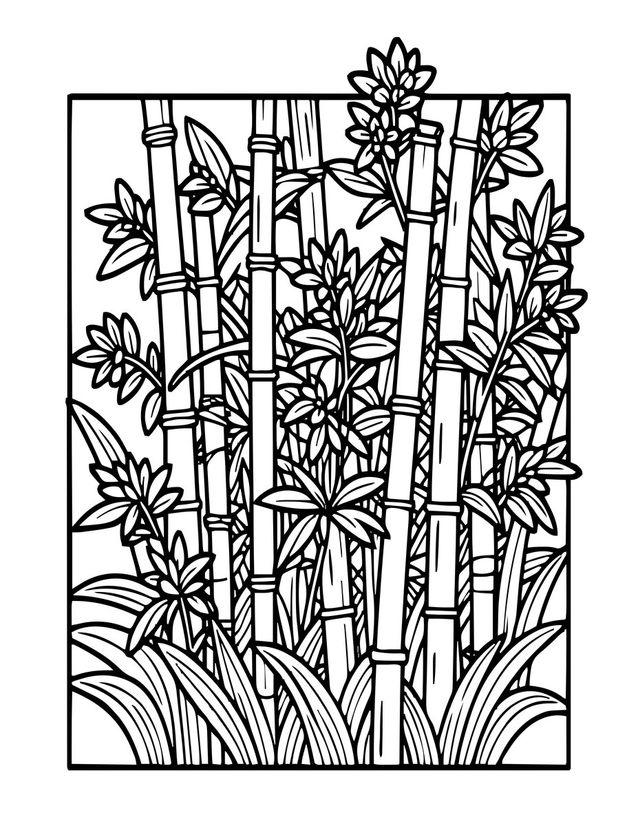 Flowering - free printable coloring page