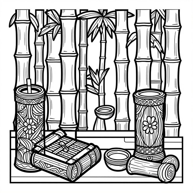 Temple Path - Free printable coloring page