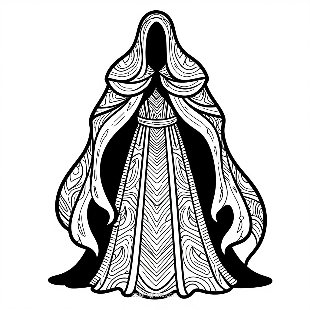 Cloak of Shadows - free printable coloring page