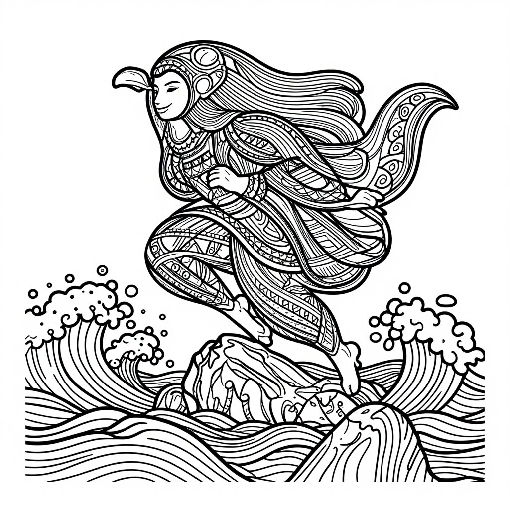 Sea Banshee - free printable coloring page