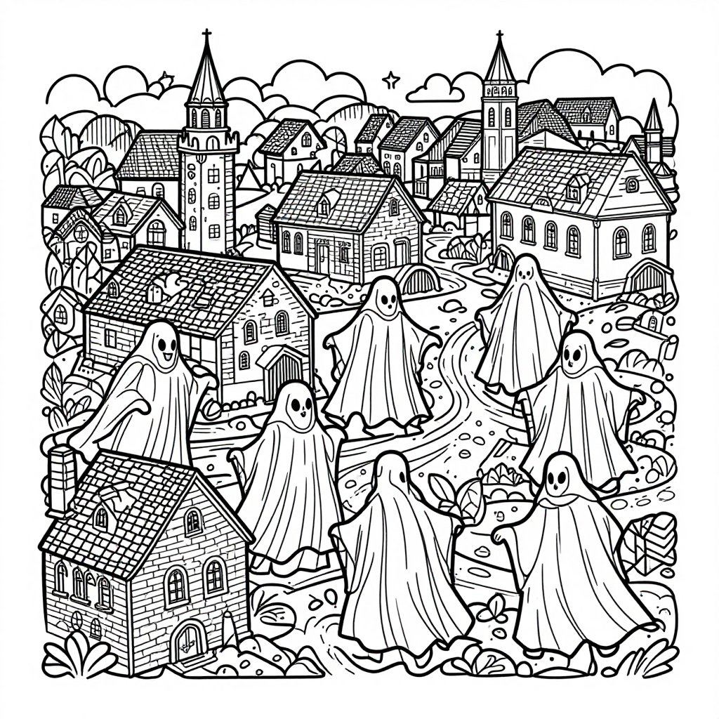 Wraith Horde - free printable coloring page