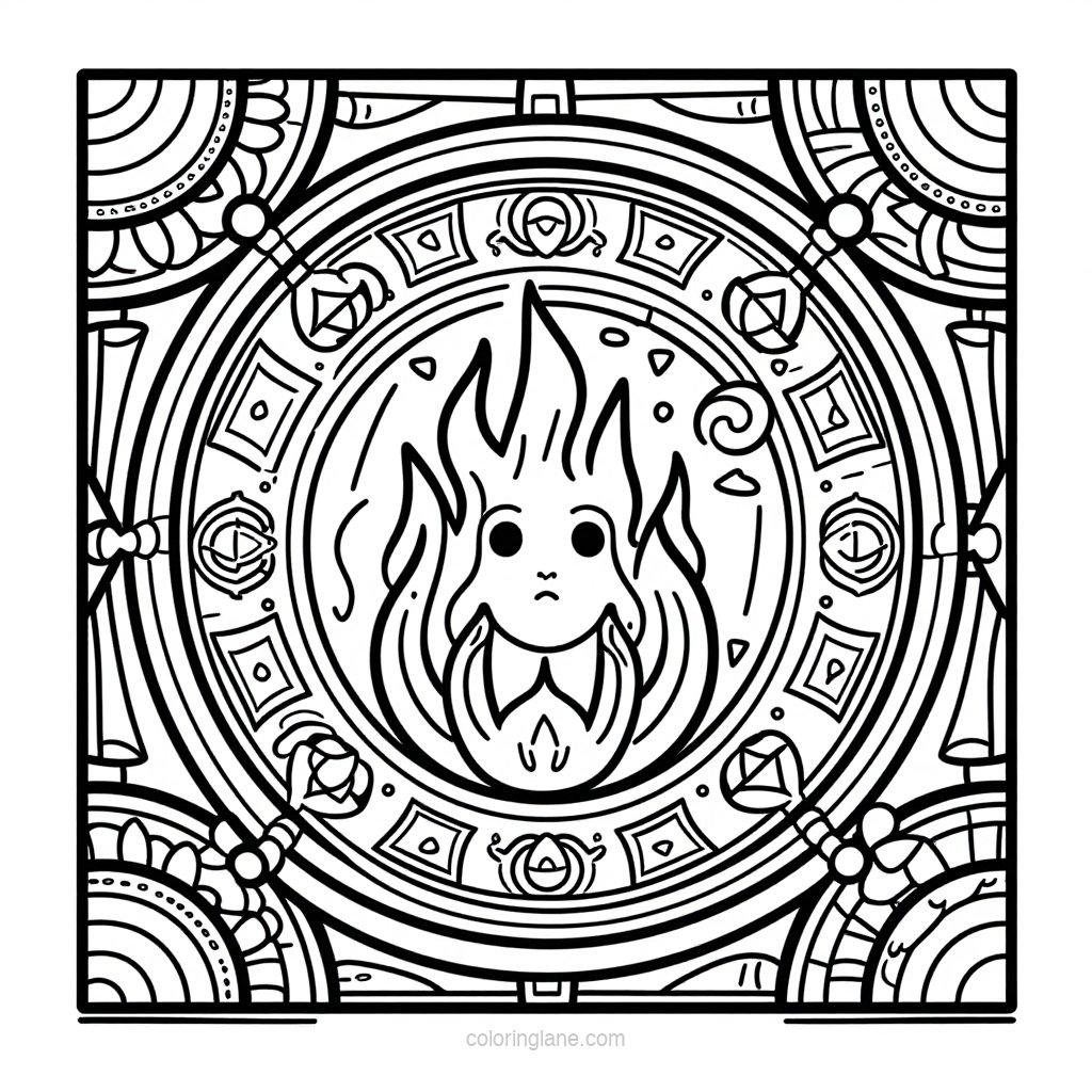 Protective Ward - free printable coloring page
