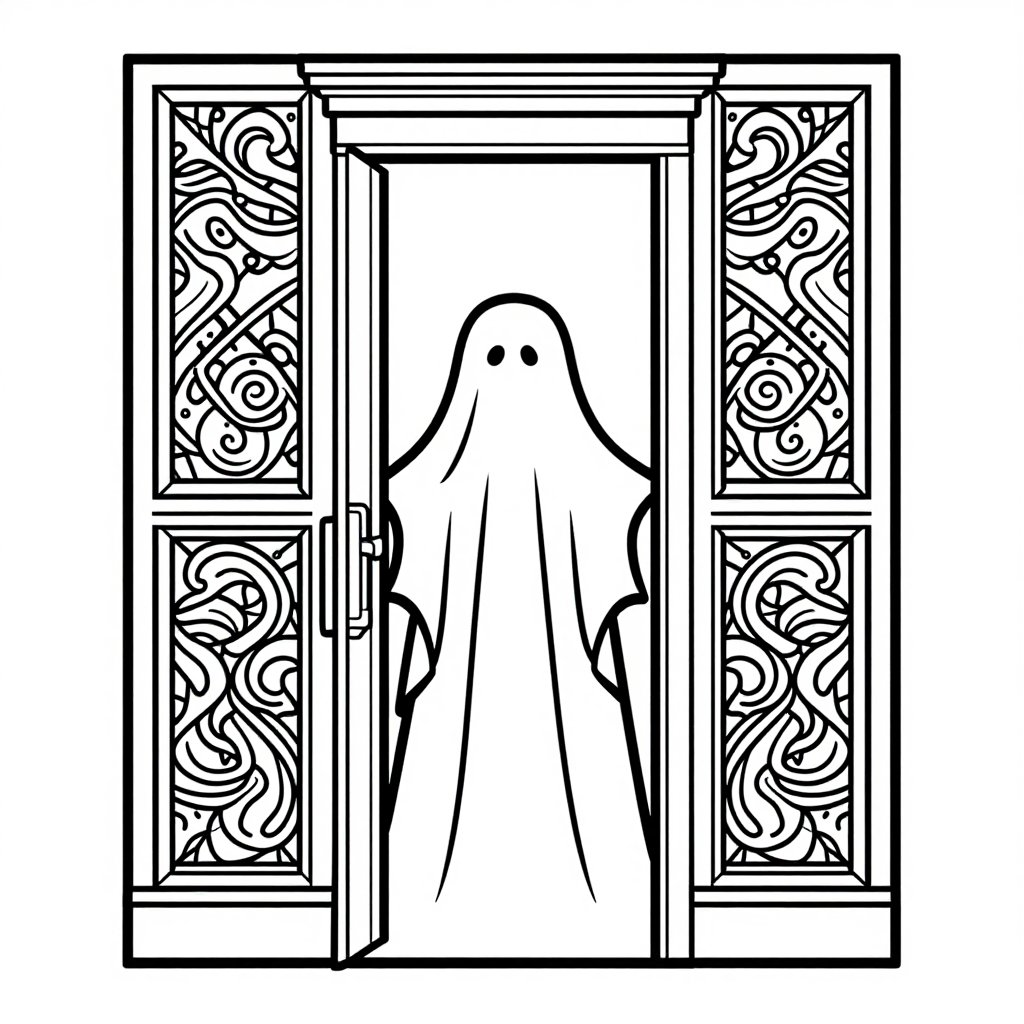 Hair Combing - free printable coloring page