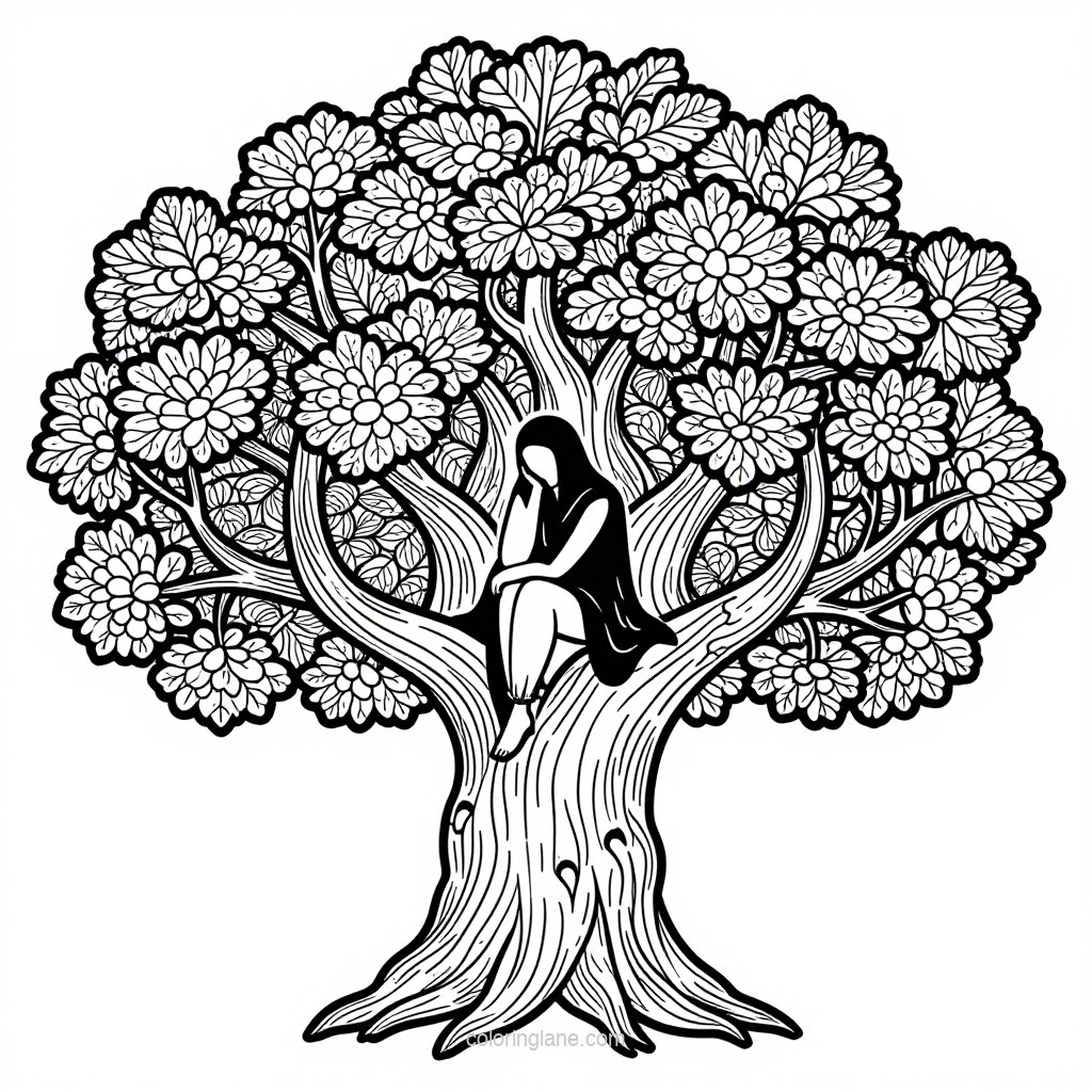 Crossed Threshold - free printable coloring page