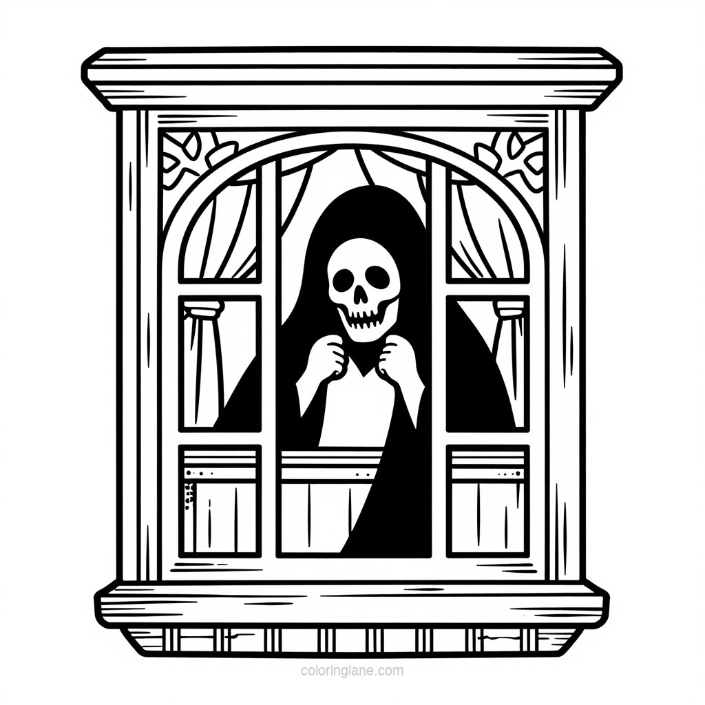 Death Omen - free printable coloring page