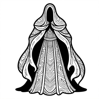 Cloak of Shadows - Free printable coloring page
