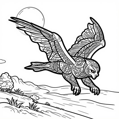 Moonlit Moor - Free printable coloring page