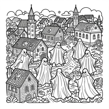 Wraith Horde - Free printable coloring page