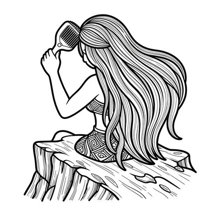 Red Dress - Free printable coloring page