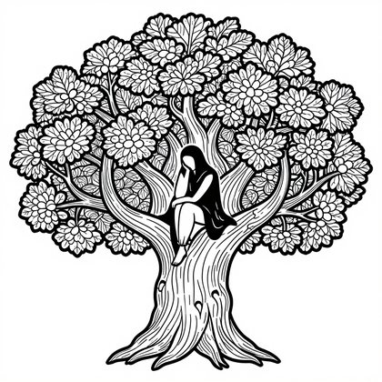 Crossed Threshold - Free printable coloring page