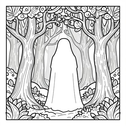 Forest Shroud - Free printable coloring page