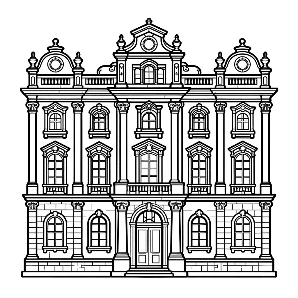 St Paul's Cathedral - free printable coloring page