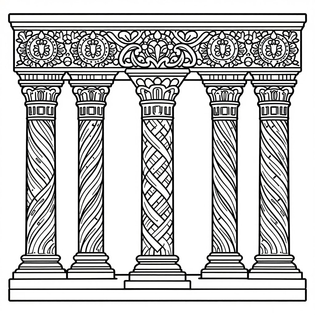 Santiago de Compostela - free printable coloring page
