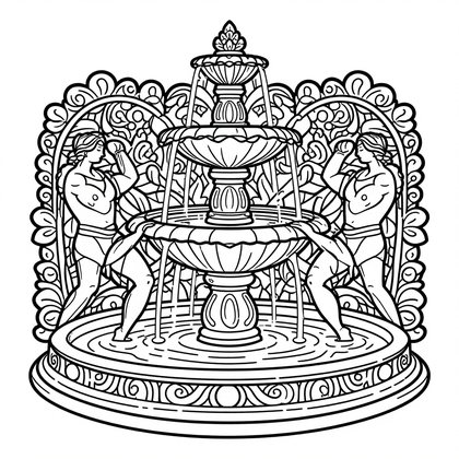 Hall of Mirrors - Free printable coloring page