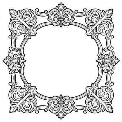 Baroque Fountain - Free printable coloring page
