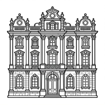 St Paul's Cathedral - Free printable coloring page
