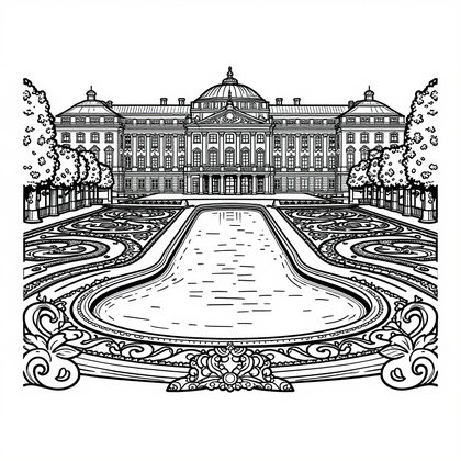 Baroque Organ - Free printable coloring page