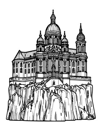 Melk Abbey - Free printable coloring page
