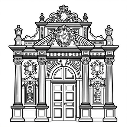 Schonbrunn Palace - Free printable coloring page