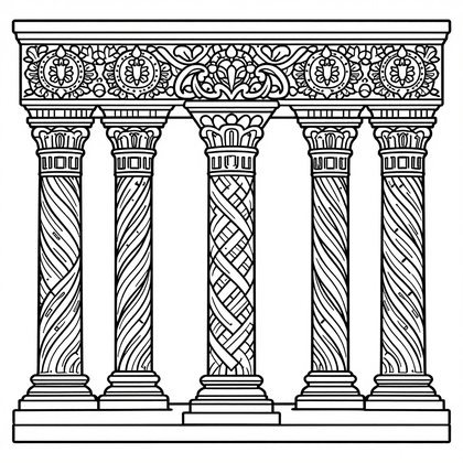 Santiago de Compostela - Free printable coloring page