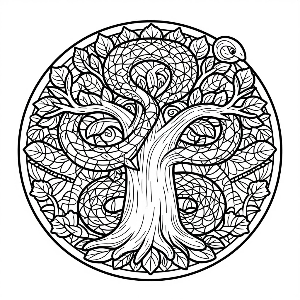 Amphisbaena - free printable coloring page