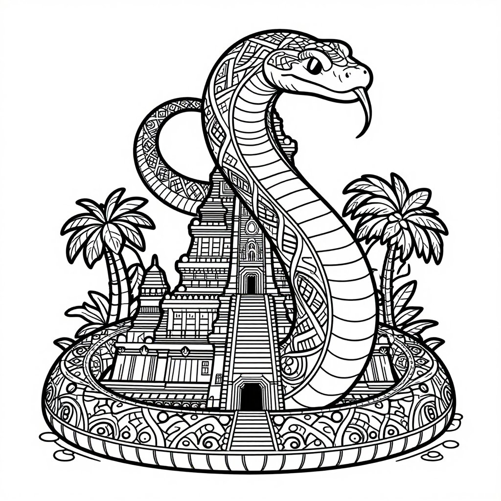 Basilisk Hatching - free printable coloring page