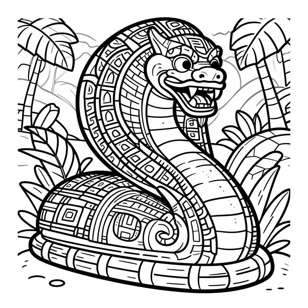 Winged Serpent - free printable coloring page