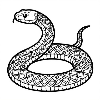 Rainbow Serpent - Free printable coloring page