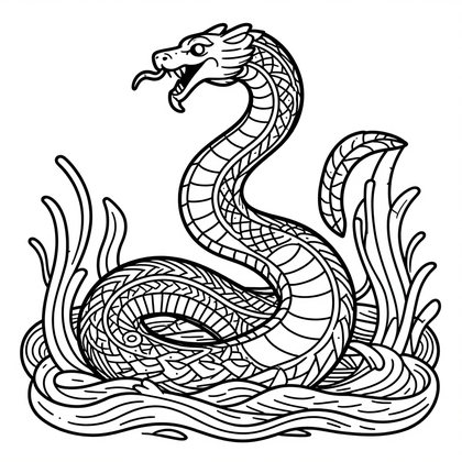 Basilisk Crown - Free printable coloring page